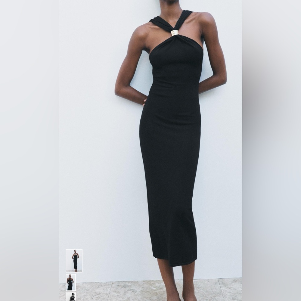 Zara midi halter dress